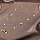 Dainty Pearl Infinity Necklace
