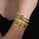 LuxeStack Gem Bangle Set