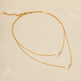 Luna Duo Pearl Necklace