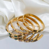 LuxeStack Gem Bangle Set