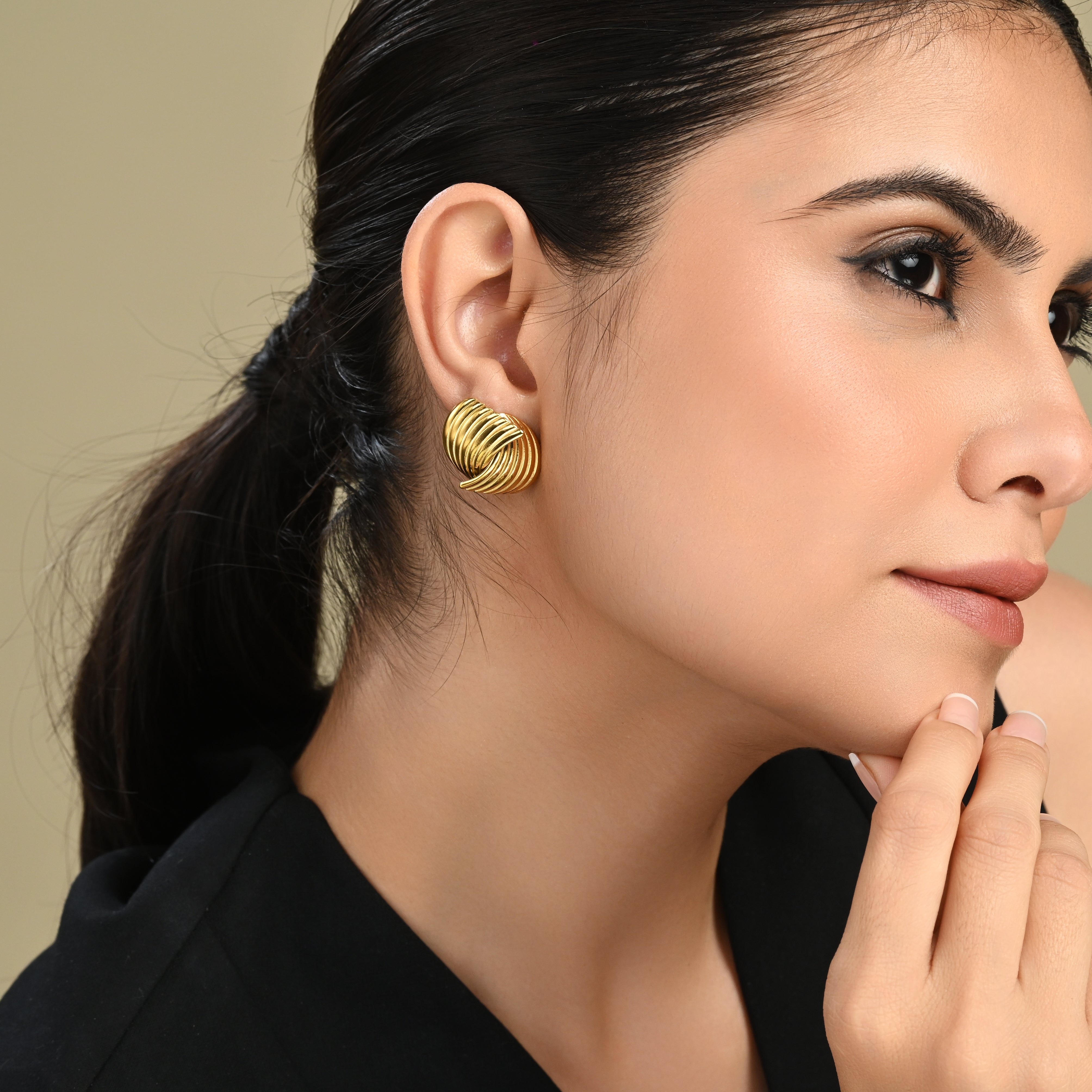 Gold Tops New Trend Gold Earrings Fancy Gold Plated Tops Design
