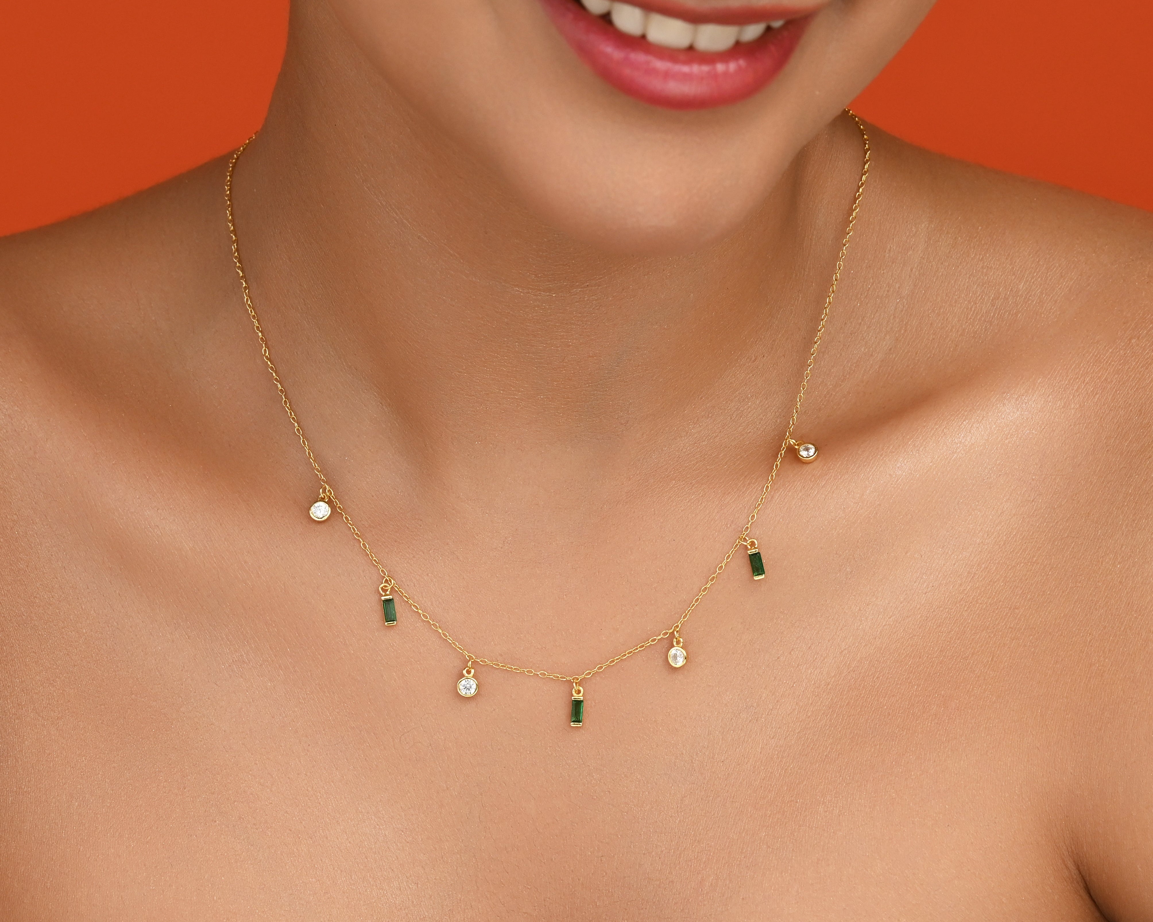 Amber Charm Necklace