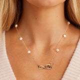 Dainty Pearl Infinity Necklace