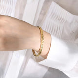 Molten Gleam Hammered Bangle