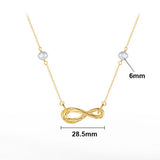 Dainty Pearl Infinity Necklace