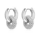 Double Donut Chunky Hoop Earrings