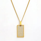 Glacier Glow Tag Necklace