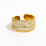 SilkWave Wide Cuff Ring