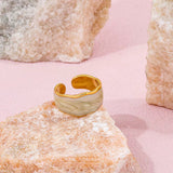 SilkWave Wide Cuff Ring