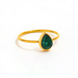 Emerald Teardrop Ring