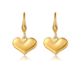 Golden Heart Drop Earrings