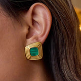 Green Frame Earring