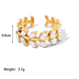 Luxe Leaf Vine Ring