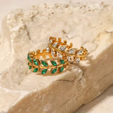 Luxe Leaf Vine Ring