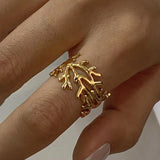 Golden Laurel Ring