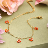Tangerine Citrus Daisy Set