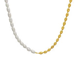 Luxe Link Pearl Necklace