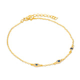 Deep Evil Eye Sparkle Bracelet