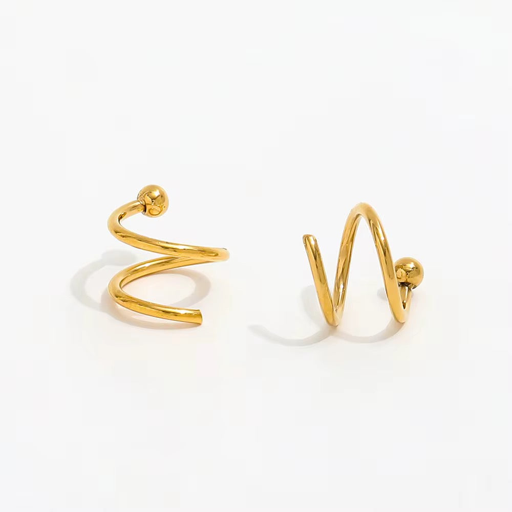 Minimal gold plated stud earrings for office wear