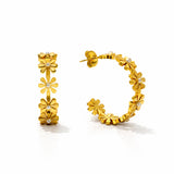 Golden Bloom Hoops