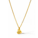 Love Engraving Gold Plated Pendant