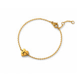 Personalized Engraved Gold Plated Heart Bracelet