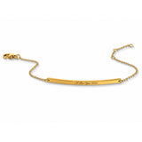 Personalized Engravable Gold Plated Classic Bar Bracelet