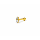 Lumi Duo Diamond Nose Pin