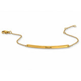 Personalized Engravable Gold Plated Classic Bar Bracelet