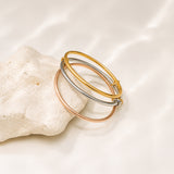 Gilded Trio Gold Plated Bangle