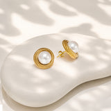 Pearl Plush Gold-Plated Earrings