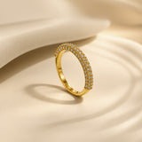 Dazzle Band Gold Plated Ring