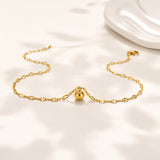 Twinkle Bead Gold Plated Anklet