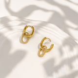 Celeste Crystal Link Gold Plated Earrings