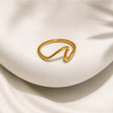 Wave & Flow Gold Plated Ring
