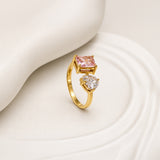 Pink Promise Gold Plated Ring
