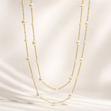 Starlight Pearl Gold Plated Necklace