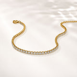 Luxe Crystal Glow Gold Plated Anklet
