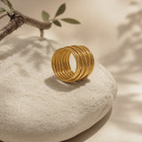 Gold Plated Swirl Whisper Ring
