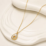 Green Avo Gold Plated Necklace