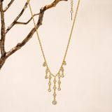 Crystal Layers Gold Plated Necklace