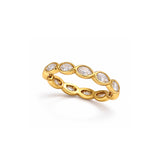 Marquise Orbit Gold Plated Ring