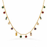Twilight Colourful Charm Gold Plated Necklace