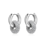 Double Donut Gold Plated Hoop Earrings