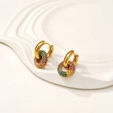 Double Donut Gold Plated Hoop Earrings