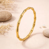 Golden Oval Bamboo Bracelet