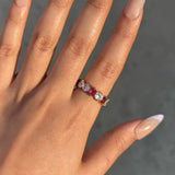 Red & White Crystal Ring