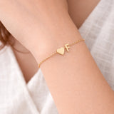 Heart & Initial Charm Bracelet