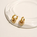 Double Donut Gold Plated Hoop Earrings