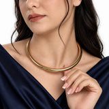 Aura of Arc Gold Plated Statement Necklace